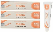 SBL Homeopathic Thuja Ointment - 3 x 25 gm