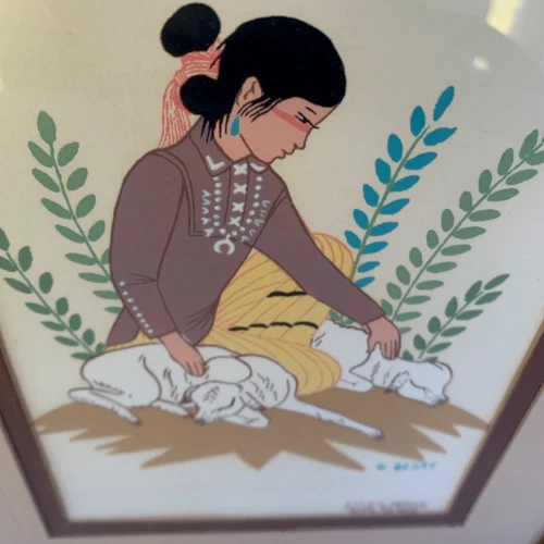 Begay Print New Mexico Print Lamb  Native American