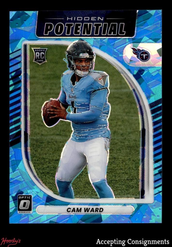 2025 Donruss Optic Hidden Potential Ice #1 Cam Ward RC ROOKIE 16/55 TITANS