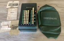 VINTAGE FELT & TARRANT COMPOMETER..(MECHANICAL CALCULATOR) COVER & INSTRUCTIONS.