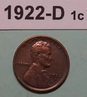 1922-D LINCOLN WHEAT PENNY Small ONE CENT COPPER COIN AU DETAILS CLEANED!!!!!!!