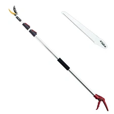 4.6-10 Ft Tree Trimmers Long Handle Pruner with Long Reach Pole Saw, Extendab...