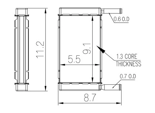 Núcleo de calefacción de climatización compatible con camioneta GMC C15/C1500 1967-1972, C15/C1500 Suburban, C25/C250 Foto 2 de 2