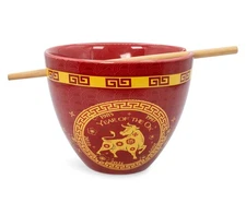 Year Of The Ox Chinese Zodiac Ceramic Dinnerware Set | Includes 16-Ounce Rame...