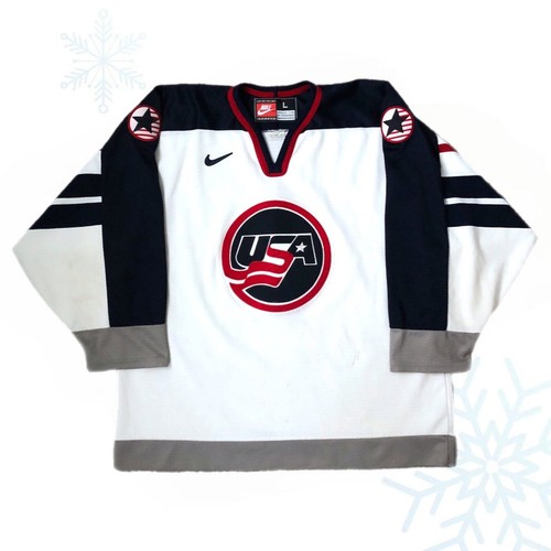 Vintage USA Hockey Nike Jersey Large 1998 Winter Olympics Nagano Japan