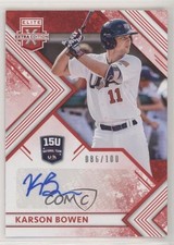 2018 Elite Extra Edition 15U National Team Signatures Red Karson Bowen Auto fm0