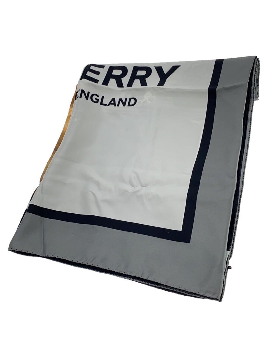 BURBERRY London Black Silk Scarf for Women Monochrome 109786A1189