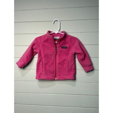 Columbia Kids Fleece Jacket Pink Full Zip Size 6 12 Months Toddler