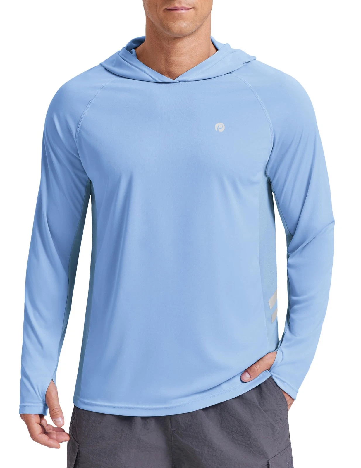 Men's UPF 50+ Sun Protection Long Sleeve Hoodie Shirts UV Outdoor Cooling Fis...