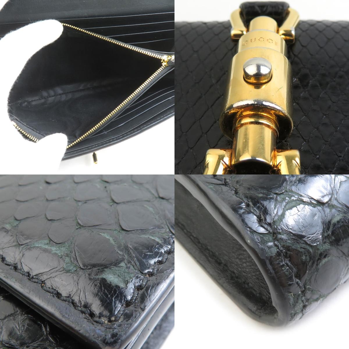 GUCCI chain wall python black 652681 r10588a - image 4