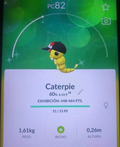 Trade✨shiny Caterpie Pokeball Hat ✨Pokemon (Reg. Trade)