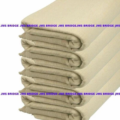 JMS BRIDGE 5 X HEAVY DUTY COTTON TWILL PROFESSIONAL DECORATING LARGE DUST SHEETS (10x8ft)