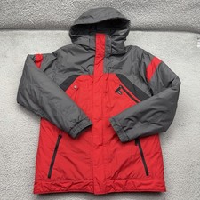 Columbia 209 SB 5382 Youth Size 18/20 Red/Gray/Black Hooded Jacket Winter Coat