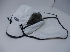 Outdoor Research Sun Hat Large White UPF 30+ Nylon Neck Cape Hiking Fishing Mesh
