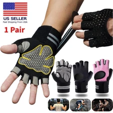 Power Weight Lifting Gloves Fitness Bodybuilding Workout Training Gym-Men Women