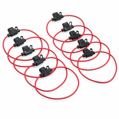 10 KFZ Mini Sicherungshalter Flachsicherungen ATC max. 30A Sicherung HiFi 12V KG
