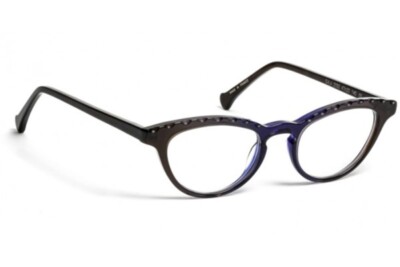 450  Small Eyeglasses Blue Black Designer Volte Face Gala Optical Frame