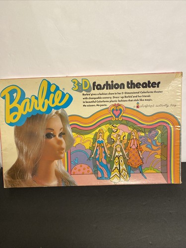 Vintage Barbie 3D Fashion Theater Colorforms 1972 Activity Toy Rare
