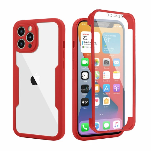 Clear Case für iPhone 15 14 Pro Max 13 12 11 XR 360° Full Screen Schutz Hülle - Bild 14 von 37