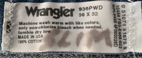 Wrangler Jeans 936PWD 38/32 Slim READ - Picture 6 of 10