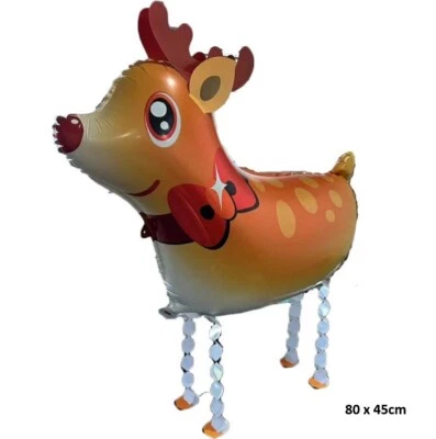 Deer Balloon Merry Christmas Walking Balloon Xmas Foil Helium Party Elk Fun