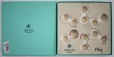 ERCUIS France *RING* SET OF 6 Silver-Plated KNIFE CHOPSTICK RESTS