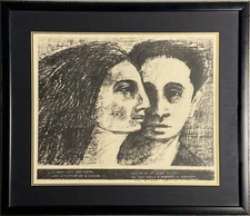 D Brown - Vintage 1967 Etching on Paper. Pen Signed