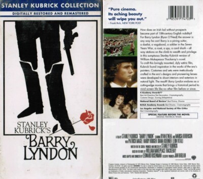 Barry Lyndon Stanley Kubrick Ryan ONeal Marisa Berenson VHS Video 2 Tape Set New