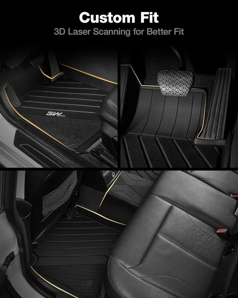 3W Floor Mats Protector For BMW 3 Series F30/F31 2012-2018 320i 328i 335i TPE - Image 3 of 4