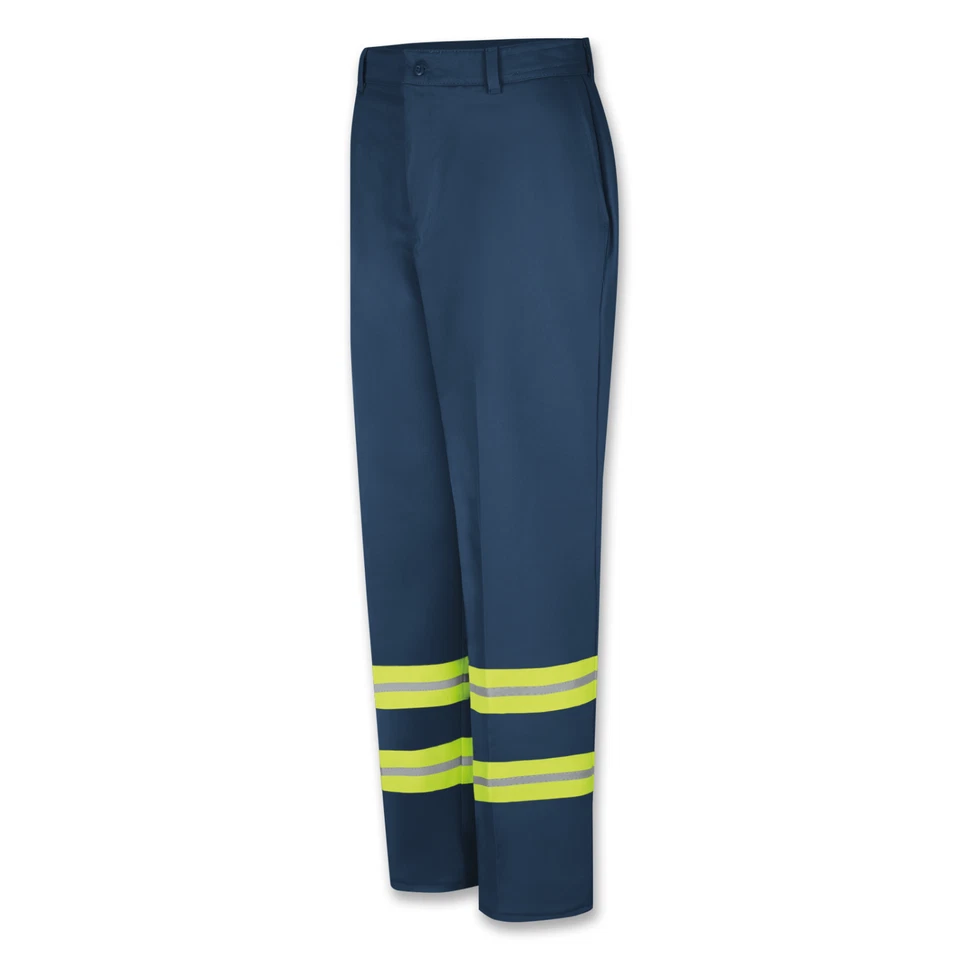 Nuevo 100% Algodón Rojo Kap Pantalones Reflectantes Alta Visibilidad Seguridad Remolque Trabajo Uniforme Foto 2 de 4