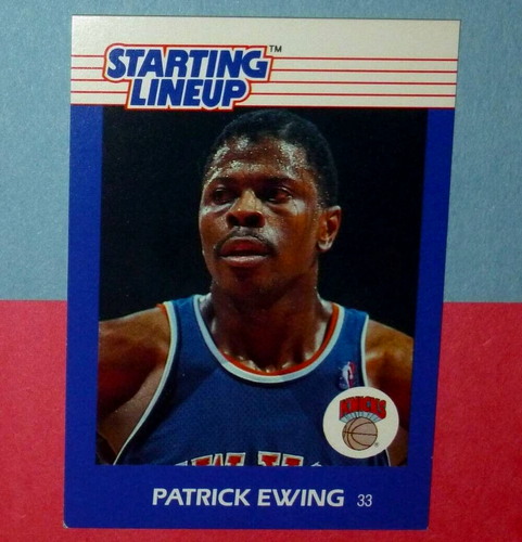 1988 PATRICK EWING New York NY Knicks 1st Starting Lineup card Kenner - Afbeelding 1 van 2