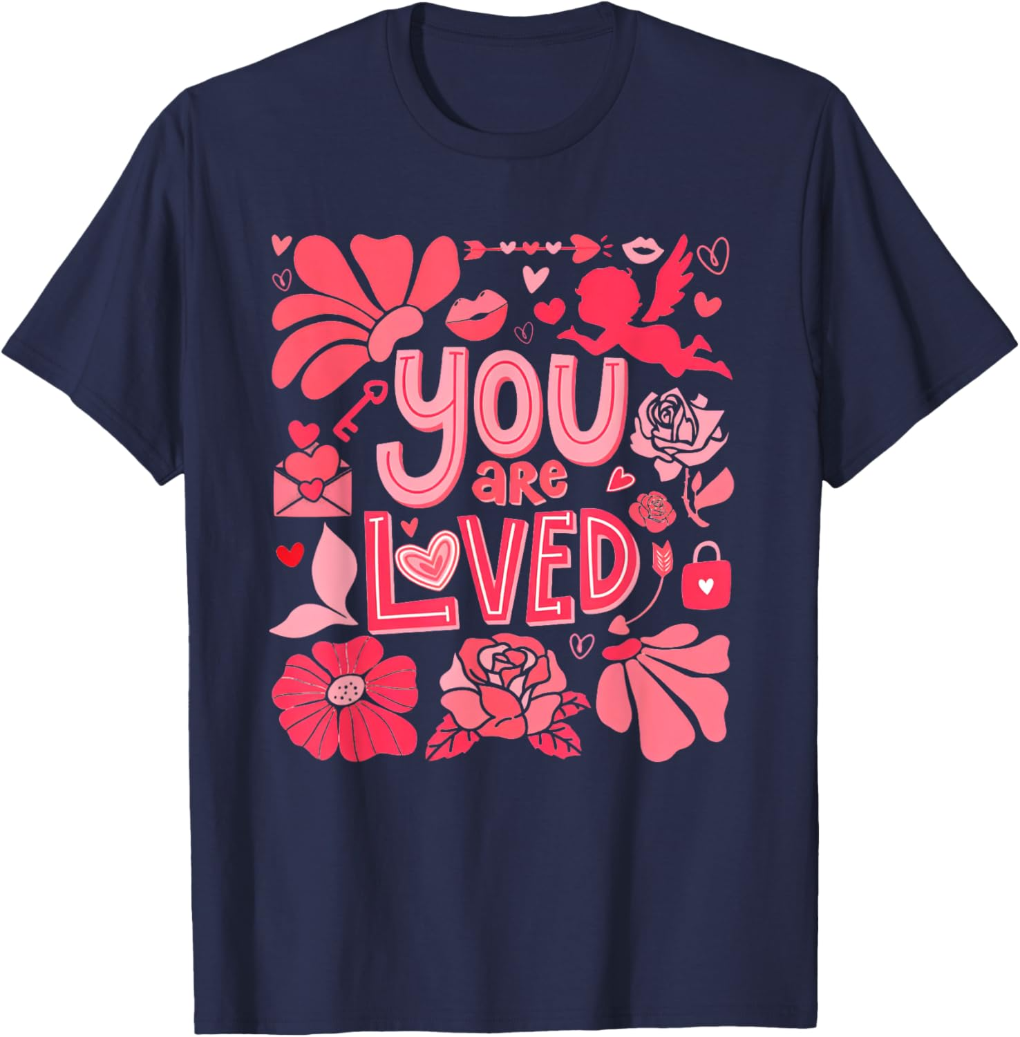 You Are Loved Boho Flower Heart Valentine  Sweatshirt T-shirt