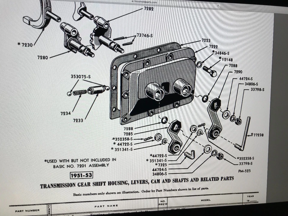 Ford 1951 1952 1953 nos transmisión manguito de bloqueo 8A-7233 línea principal nuevo EE. UU. Foto 4 de 4