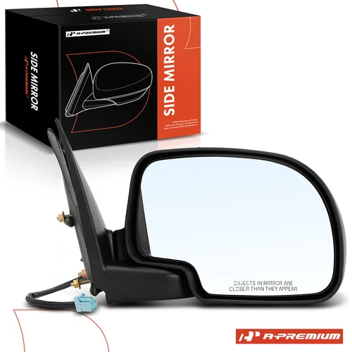 Black Power Heated Mirror Right for Chevy Silverado 1500 2500 3500 GMC Sierra