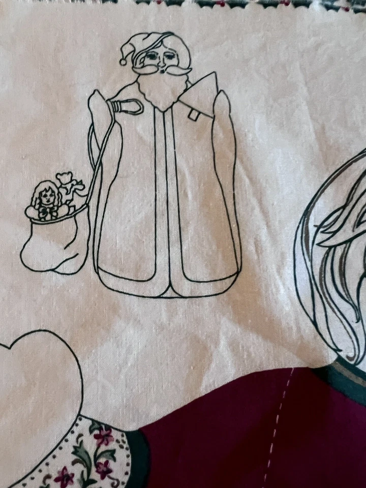 Christmas Cut & Sew VICTORIAN SANTA CENTERPIECE Fabric Spring Ind. 46" x 17.5" - Image 2 of 4