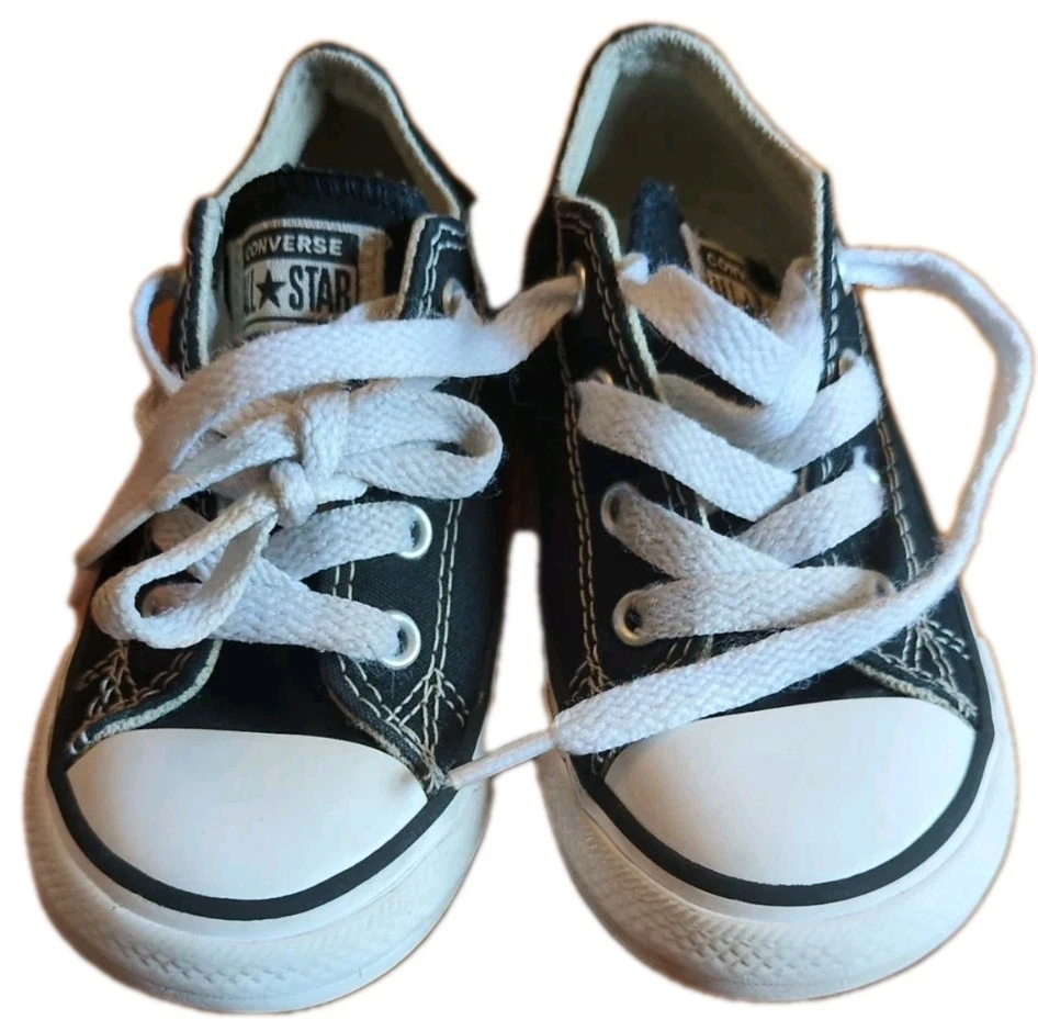 Scarpe basse Converse Chuck Taylor All Star bambino neonato nere 7J235 taglia 7