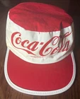 Vtg Coca Cola Soda Coke Painters Cap Hat 80s Pop Culture Hipster Red/white