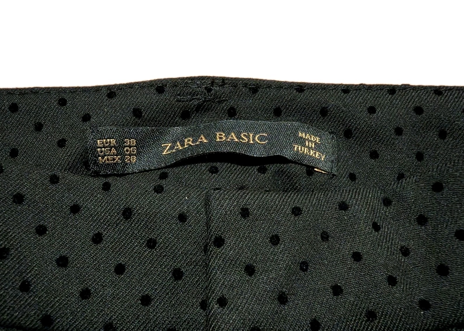 Zara Basic Black Polka Dot Tailored Trousers Size… - image 4