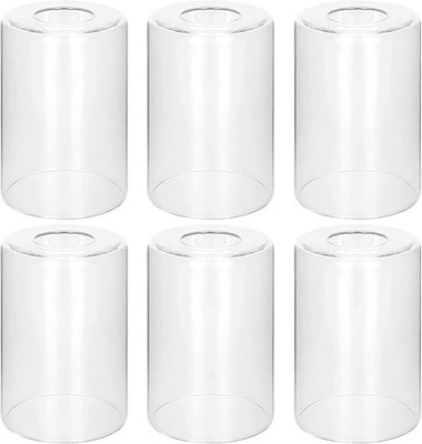 Elegant 6 Pack Clear Glass Shades - Modern Replacement for Any Light Fixture