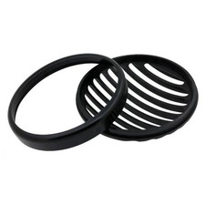 Retro Headlight Grille Cover Matte Black Front Headlight Classic British
