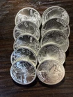 10 x 1/10th Oz Silver, Standing Liberty & Eagle.  .999 Fine, 1 Oz Ag