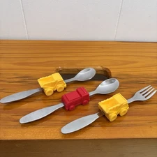 Kids Toddler Set 1 Fork 2 Spoons Truck Yellow Urban Trend Red Fire Truck