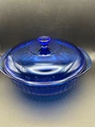 Vintage PYREX Cobalt Blue  Glass Casserole Dish With Lid - 23/624C/2QT/024-S