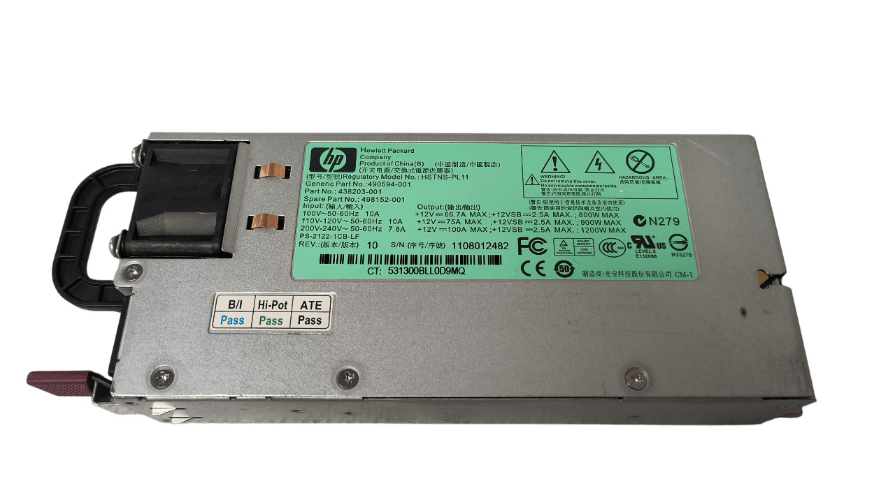HP HSTNS-PL11 1200W Power Supply 438203-001 498152-001