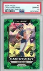 2024 Panini Prizm #1 Caleb Williams Rookie Emergent Green Ice PSA 10