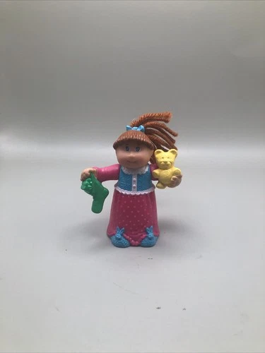 Vintage 1992 CPK Cabbage Patch Kids Christmas Stocking Bear PVC Toy Figure EUC