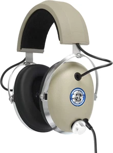 Pro4AA Casques sur oreille de qualité Studio, style rétro, taille complète, Beige