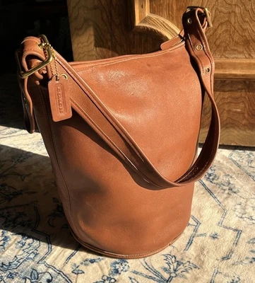 レディース OLD COACH shoulder bag XL USA Brown 9085