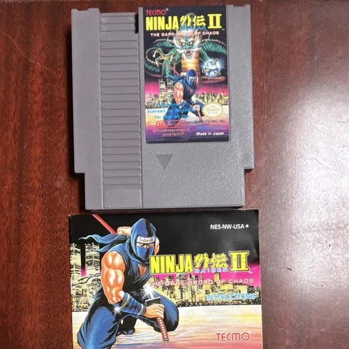 Tecmo Ninja Gaiden II: The Dark Sword of Chaos Nintendo NES Manual Included