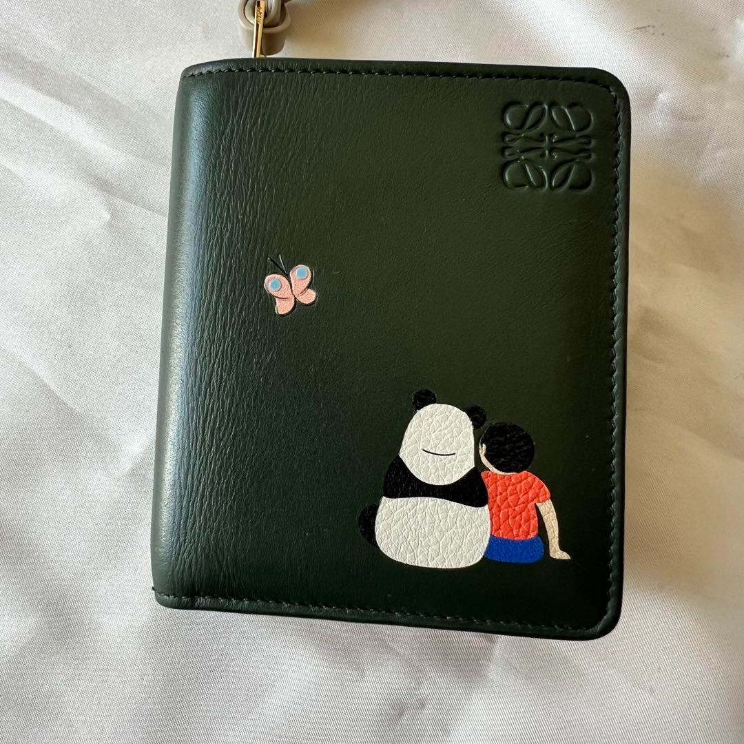 LOEWE Japan Exclusive Snufjita Green Leather Bi-Fold Wallet with